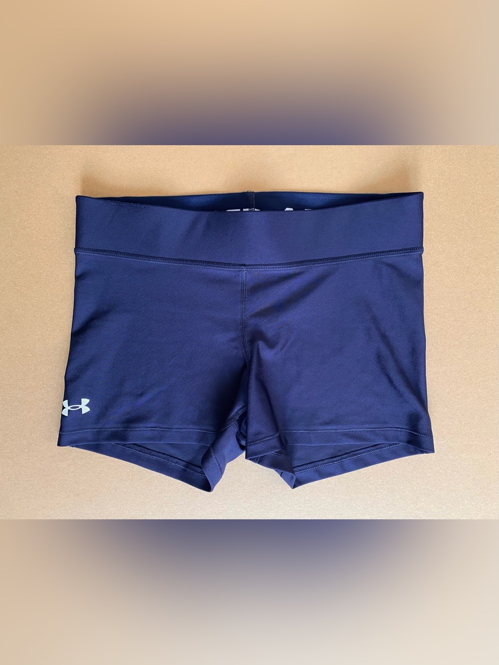 Under Armour Women's HeatGear Navy Mid Rise Shorts